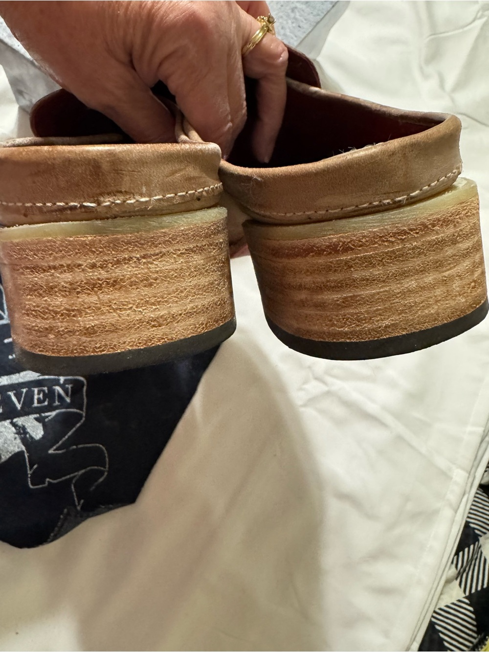 Freebird by Steven Monalisa Taupe Leather Mule Clogs Size 10 - Picture 3 of 6